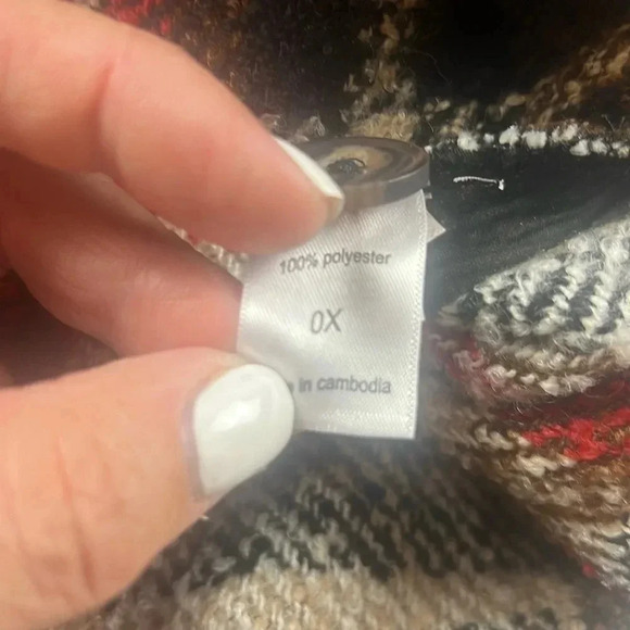 Maurice’s Plaid Flannel 0X Shacket Jacket Pockets Lagenlook Western Long Tall - Picture 12 of 13